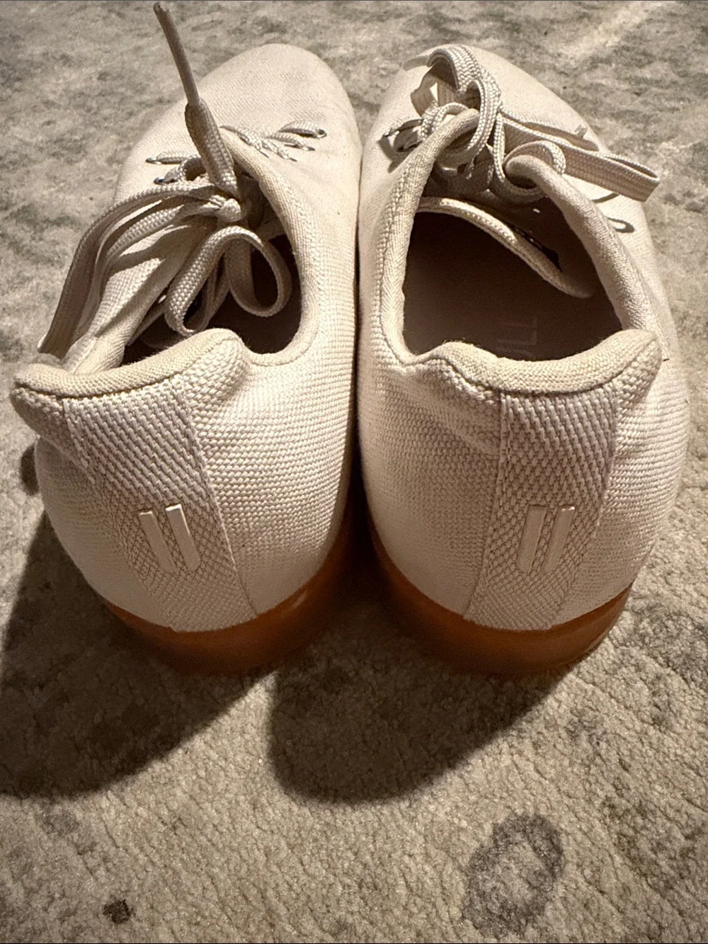 NOBULL Canvas Sneakers in Off-White with Gum Sole